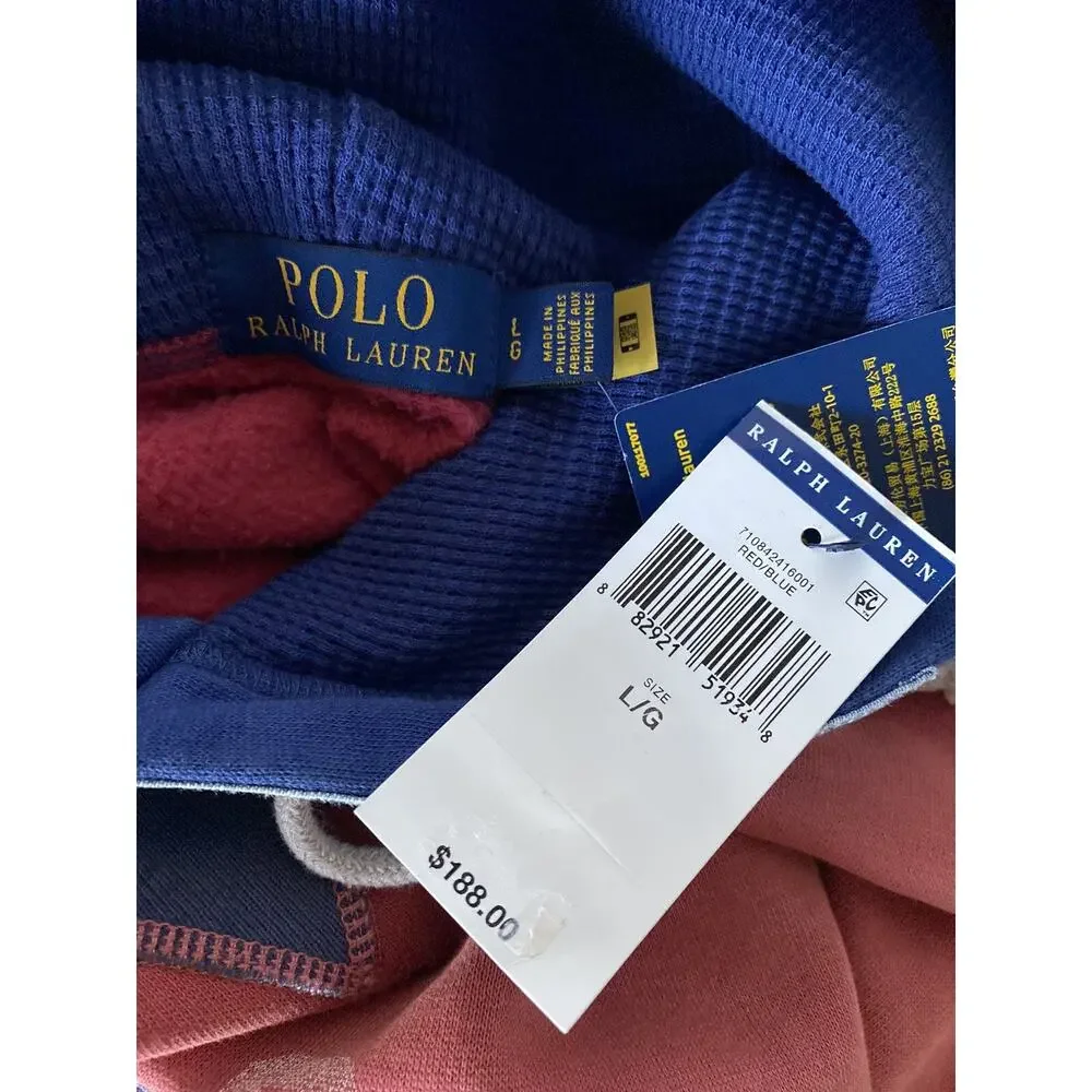 Polo Ralph Lauren Logo Short Sleeve T-Shirt with Hoodie Large NWT $188